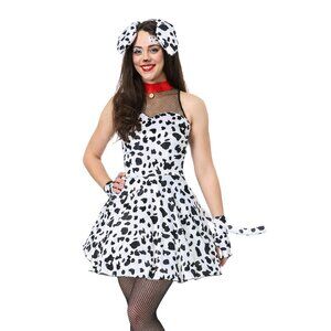 WOMEN'S FLIRTY DALMATIAN COSTUME - SIZE LARGE